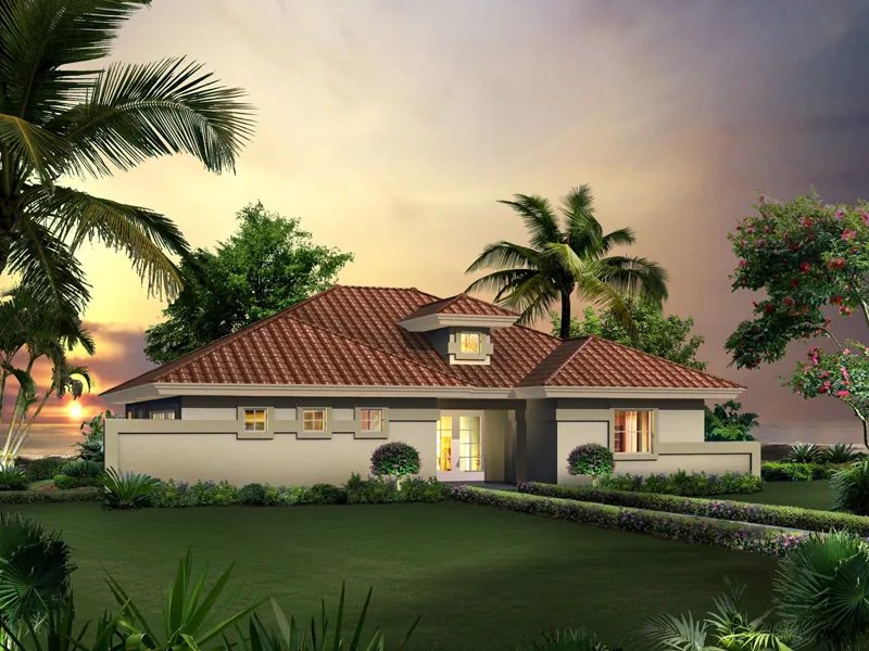 Vacation House Plan Front of Home - Key Largo Coastal Style Home 007D-0247 - Search House Plans and More