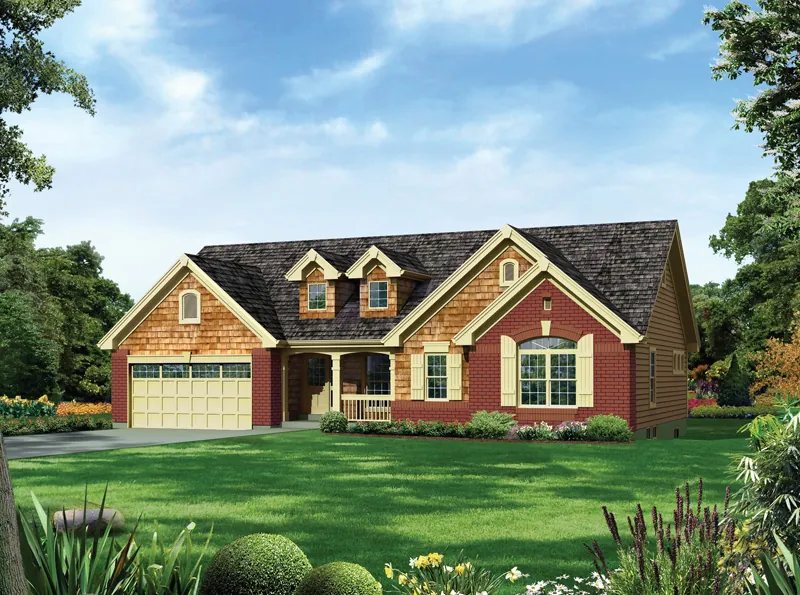 Ranch House Plan Front of Home - Craigland Hills Country Home 007D-0249 - Search House Plans and More