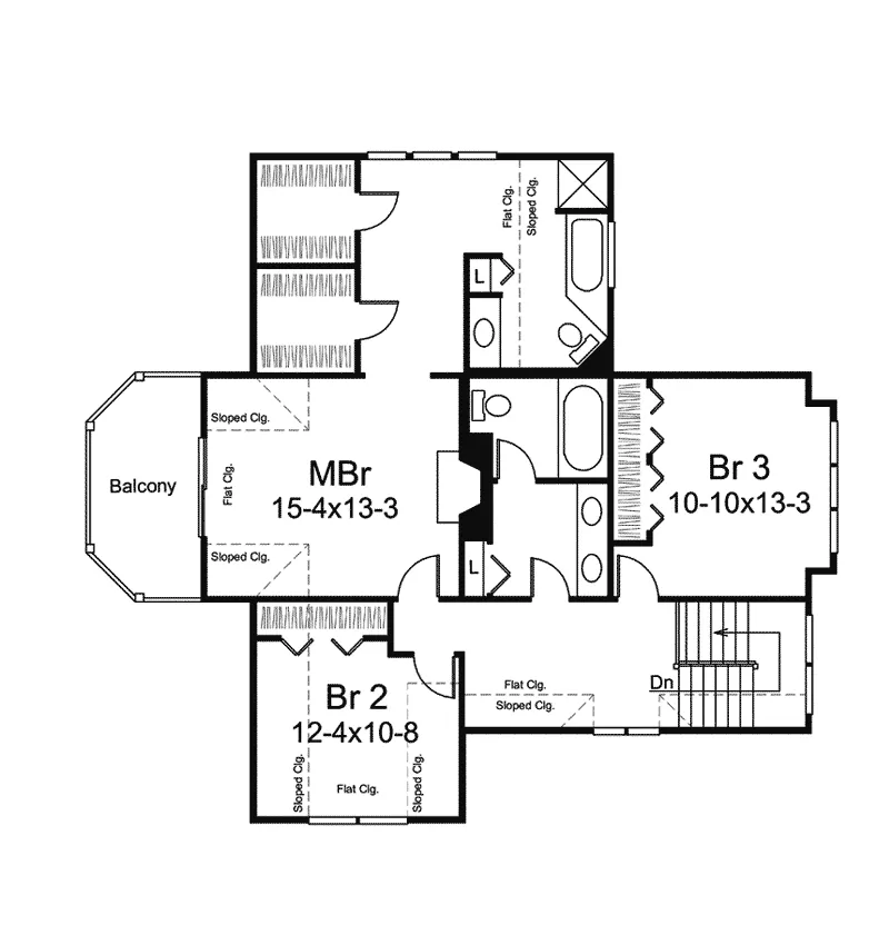 Victorian House Plan Second Floor - Majesty Victorian Home 008D-0075 - Shop House Plans and More