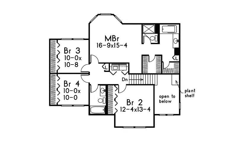 Country House Plan Second Floor - Park Ridge Southern Home 008D-0082 - Shop House Plans and More