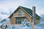 Mountain House Plan Front Image - Breezewood Rustic Home 008D-0134 - Search House Plans and More