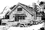 Mountain House Plan Front Image of House - Breezewood Rustic Home 008D-0134 - Search House Plans and More