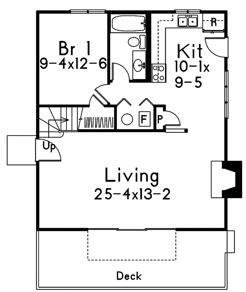 Cabin & Cottage House Plan First Floor - Galena Cabin Lake Home 008D-0155 - Search House Plans and More