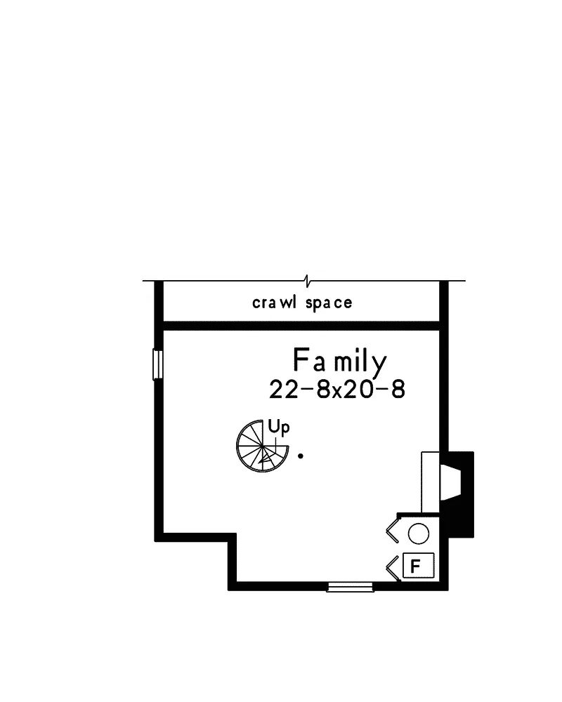 Cabin & Cottage House Plan Lower Level Floor - Valleyview Lake Vacation Home 008D-0158 - Shop House Plans and More