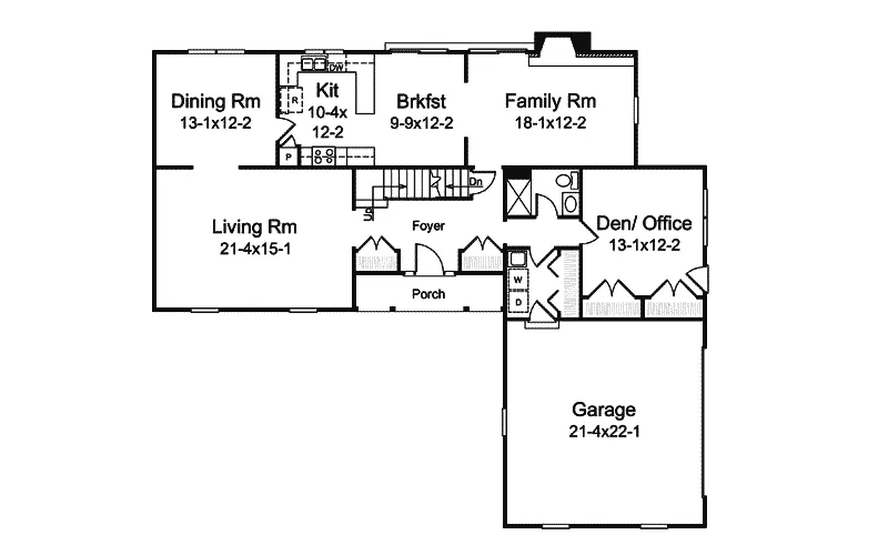 Country House Plan First Floor - Tanglecrest Country Home 008D-0173 - Shop House Plans and More