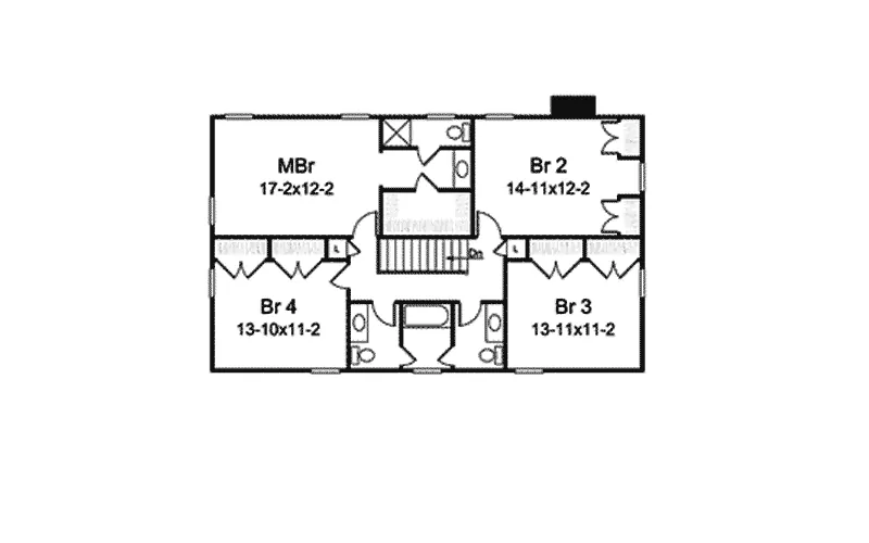 Country House Plan Second Floor - Tanglecrest Country Home 008D-0173 - Shop House Plans and More