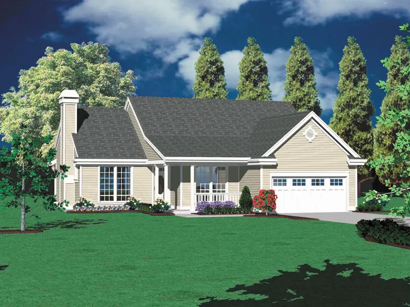 Country Ranch With Sloped Roofline And Clean Appearance