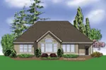 Shingle House Plan Rear Photo 01 - Shadypark Ranch Home 011D-0008 - Shop House Plans and More