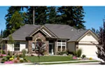Ranch House Plan Front Photo 08 - Woodpath Traditional Ranch Home 011D-0010 - Shop House Plans and More