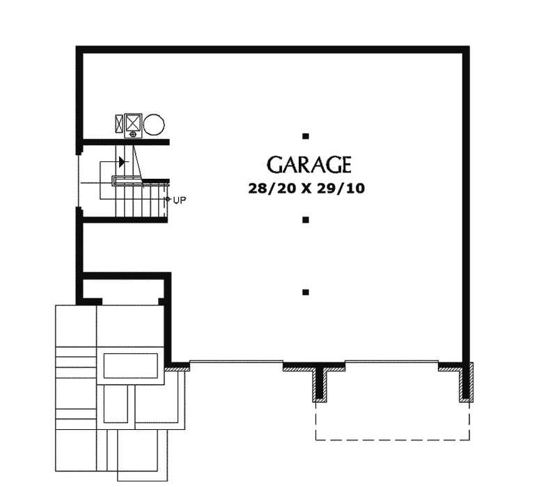 Tudor House Plan Lower Level Floor - Kingridge Craftsman Home 011D-0019 - Search House Plans and More