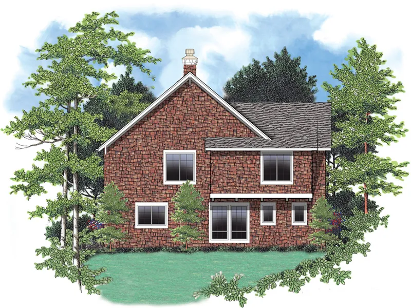 Tudor House Plan Rear Photo 01 - Kingridge Craftsman Home 011D-0019 - Search House Plans and More