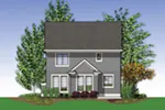Craftsman House Plan Rear Photo 01 - Meadowoak Traditional Home 011D-0021 - Shop House Plans and More