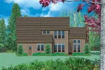 Country French House Plan Rear Photo 01 - Winterwood Rustic Home 011D-0023 - Shop House Plans and More