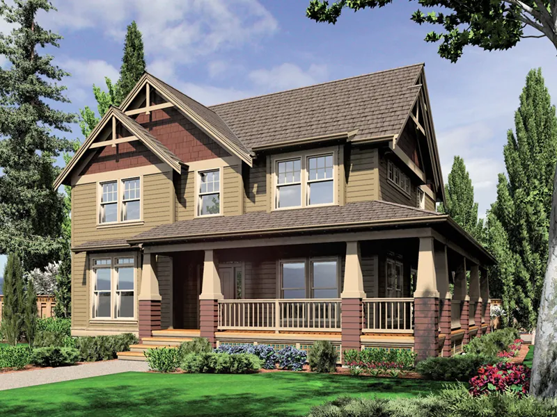 Arts & Crafts House Plan Front Image - Ventana Craftsman Style Home 011D-0025 - Shop House Plans and More