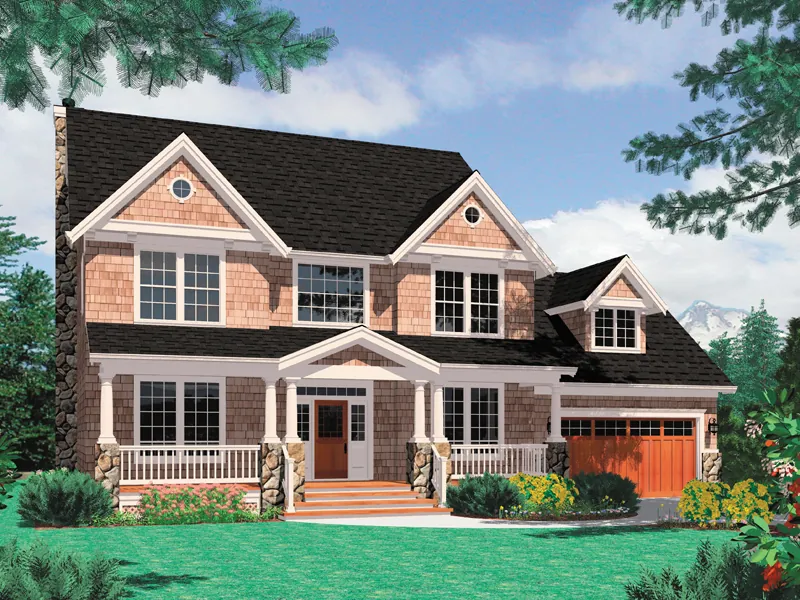 Arts & Crafts House Plan Front Image - Chadmore Country Farmhouse 011D-0028 - Search House Plans and More