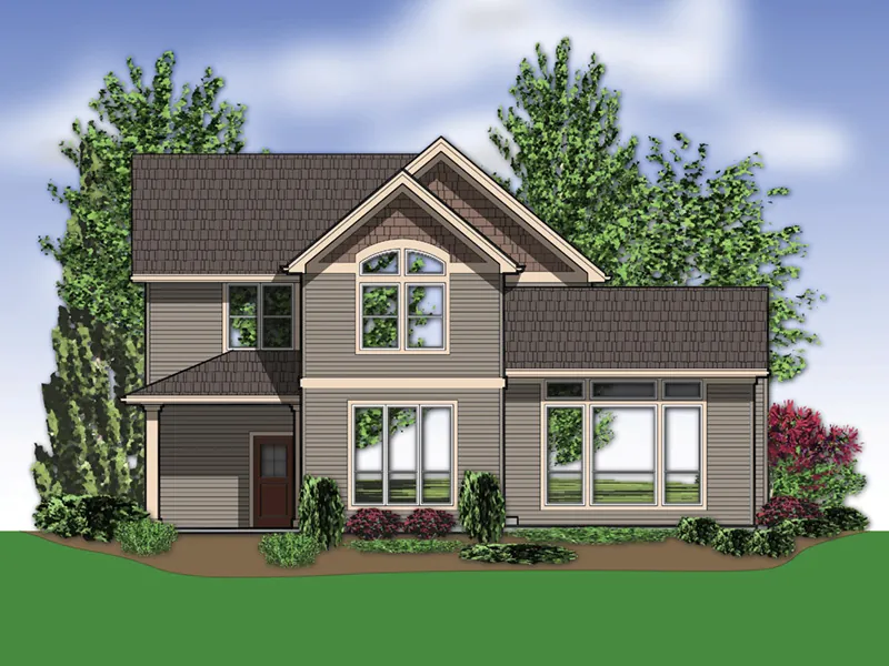 Shingle House Plan Color Image of House - Hickorywood Shingle Style Home 011D-0049 - Search House Plans and More