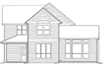 Shingle House Plan Rear Elevation - Hickorywood Shingle Style Home 011D-0049 - Search House Plans and More