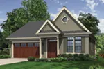 Arts & Crafts House Plan Front of Home - Monroe Lane Sloping Lot Home 011D-0069 - Shop House Plans and More