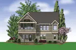 Arts & Crafts House Plan Rear Photo 01 - Monroe Lane Sloping Lot Home 011D-0069 - Shop House Plans and More