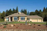 Contemporary House Plan Front of Home - Linworth Prairie Style Home 011D-0088 - Shop House Plans and More