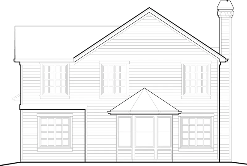 Traditional House Plan Rear Elevation - Eden Lane Country Home 011D-0104 - Search House Plans and More