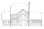 Traditional House Plan Rear Elevation - Olivehurst Neoclassical Home 011D-0110 - Shop House Plans and More