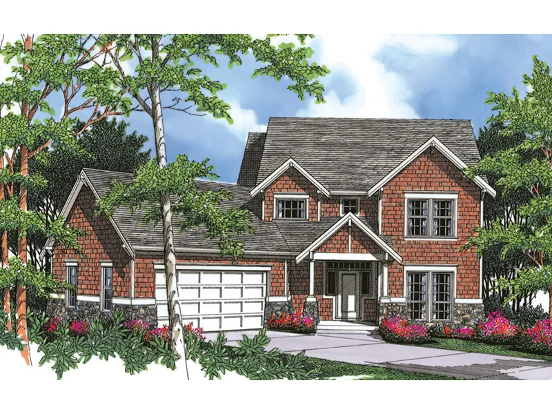 Craftsman House Plan Front Image - Meadville Country Home 011D-0182 - Shop House Plans and More