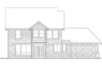 Craftsman House Plan Rear Elevation - Meadville Country Home 011D-0182 - Shop House Plans and More