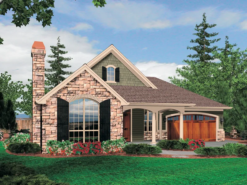 Rustic House Plan Front Image - Maribeth Country Ranch Home 011D-0224 - Shop House Plans and More