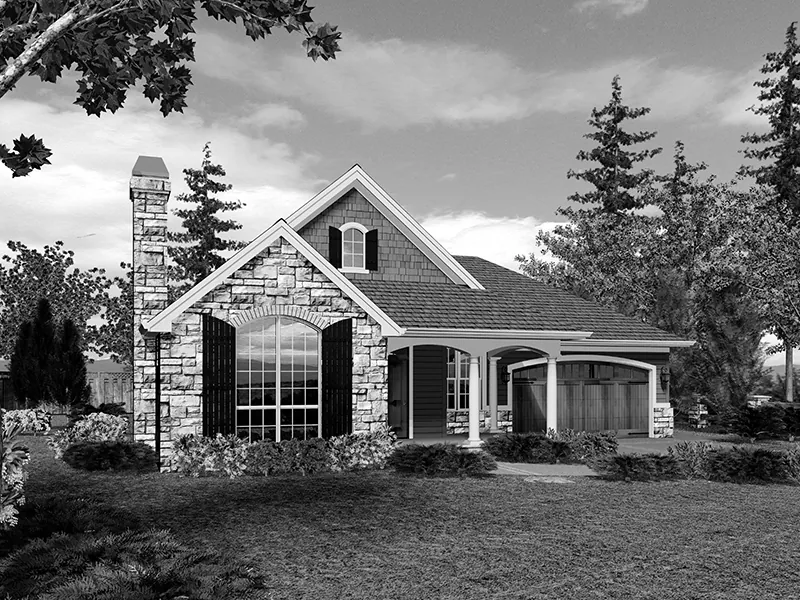 Rustic House Plan Front Image of House - Maribeth Country Ranch Home 011D-0224 - Shop House Plans and More