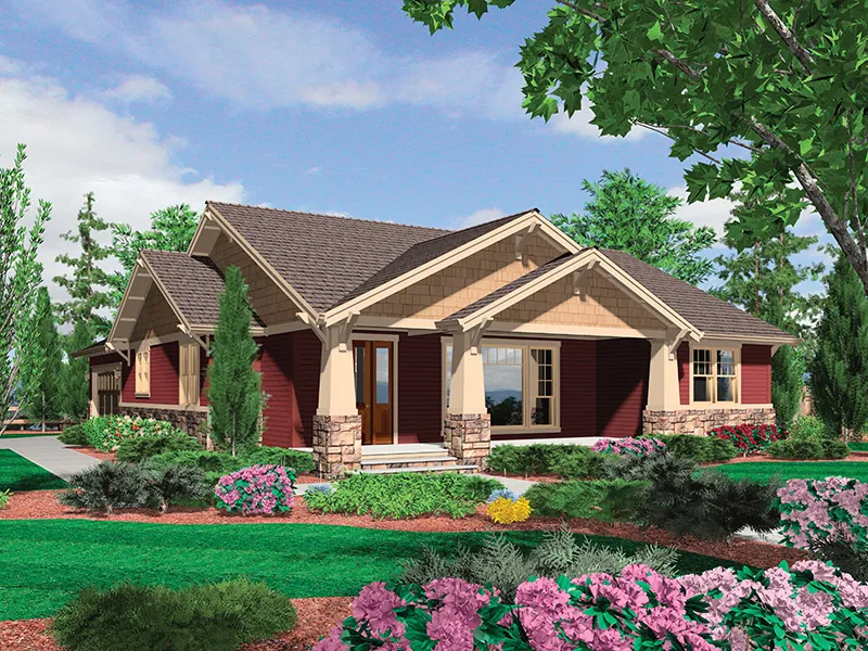 Cabin & Cottage House Plan Front Image - Thistle Hollow Country Bungalow 011D-0225 - Shop House Plans and More