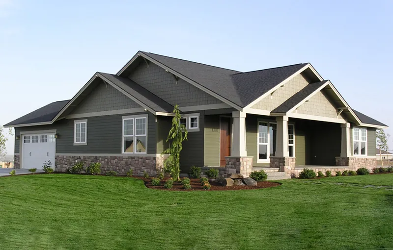 Cabin & Cottage House Plan Front of Home - Thistle Hollow Country Bungalow 011D-0225 - Shop House Plans and More