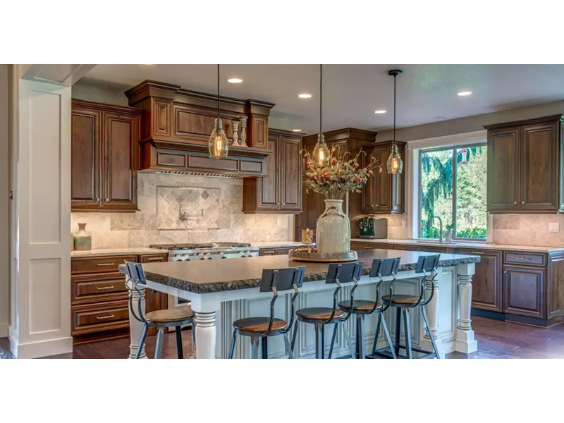 Ranch House Plan Kitchen Photo 04 - Sherman Hollow European Home 011D-0229 - Shop House Plans and More