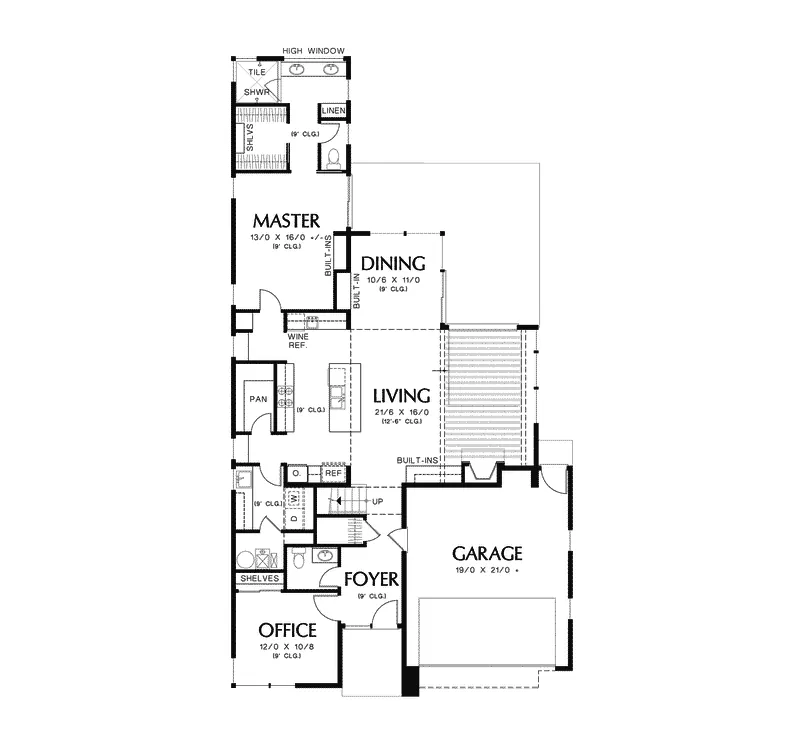 Beach & Coastal House Plan First Floor - Juno Modern Home 011D-0266 - Search House Plans and More