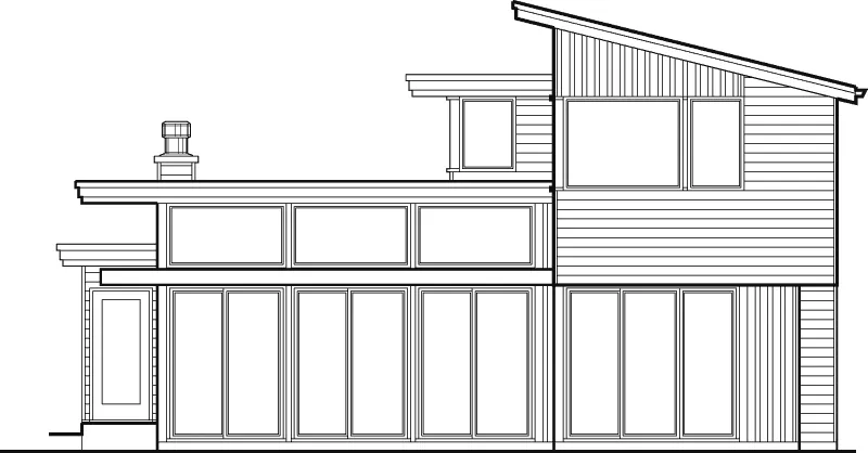 Lake House Plan Rear Elevation - Heika Modern Home 011D-0267 - Search House Plans and More