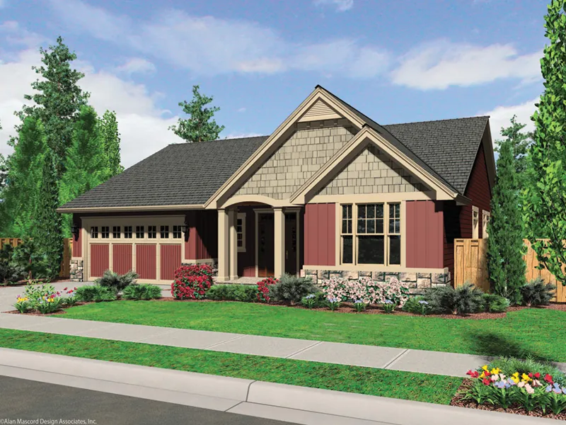 Shingle House Plan Front Image - Kerby Shingle Craftsman Home 011D-0286 - Search House Plans and More