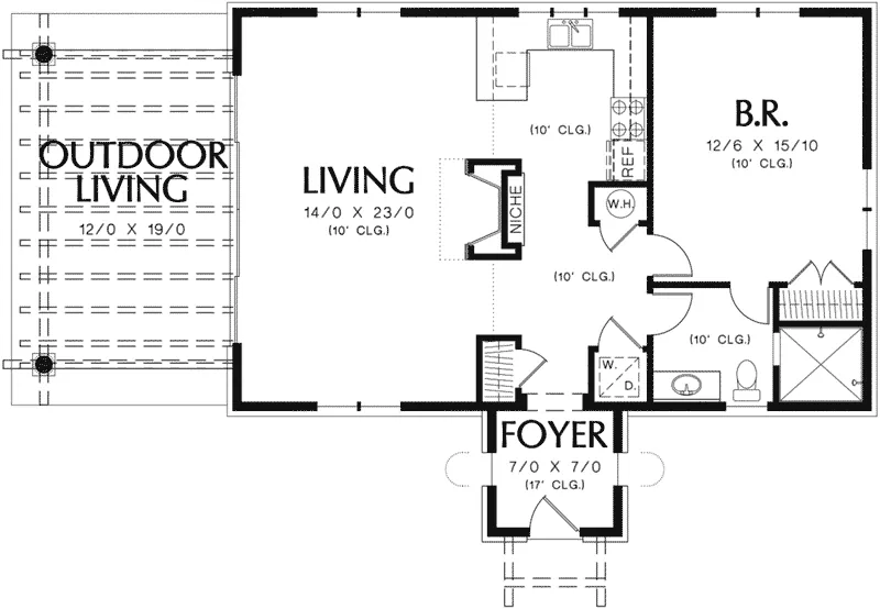 Santa Fe Home Plan First Floor 011D-0291