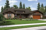 Arts & Crafts House Plan Front Image - Fabito Rustic Prairie Home 011D-0311 - Search House Plans and More