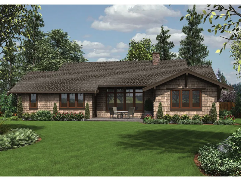 Arts & Crafts House Plan Rear Photo 03 - Fabito Rustic Prairie Home 011D-0311 - Search House Plans and More