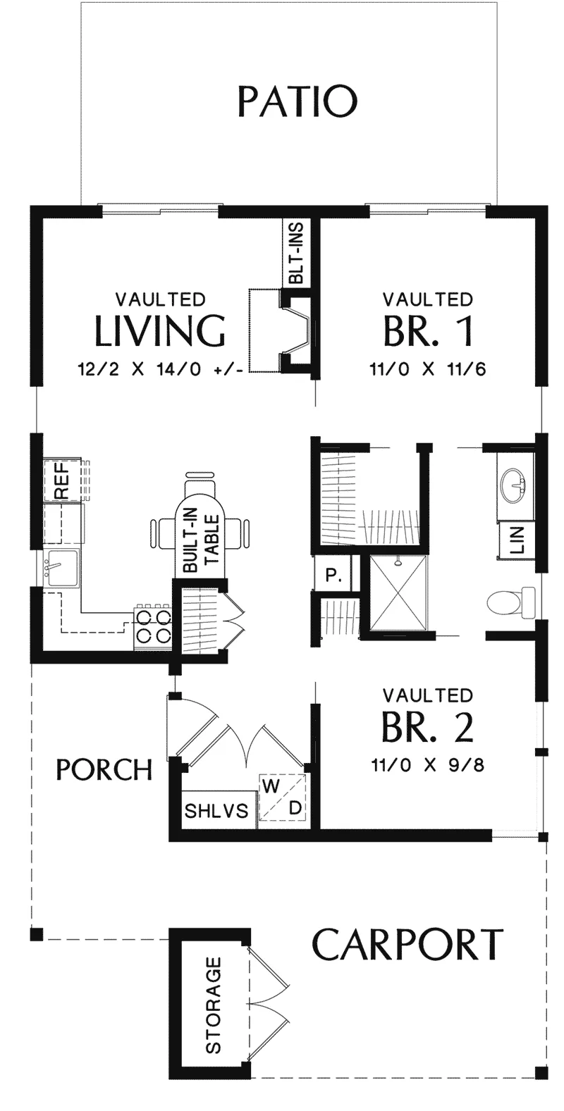 Modern Home Plan First Floor 011D-0314
