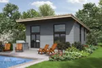 Modern House Plan Rear Photo 01 - Tate Modern Home 011D-0314 - Shop House Plans and More