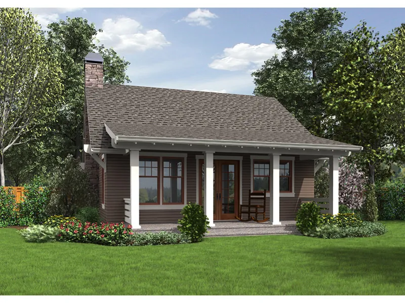 Country House Plan Rear Photo 01 - Willowdale Bungalow Home 011D-0315 - Shop House Plans and More
