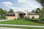 Rustic House Plan Front Image - Hyatt Contemporary Ranch Home 011D-0343 - Search House Plans and More