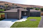 Rustic House Plan Front of Home - Hyatt Contemporary Ranch Home 011D-0343 - Search House Plans and More