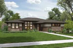 Rustic House Plan Front of Home - Flora Canyon Ranch Home 011D-0344 - Search House Plans and More