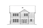 Bungalow House Plan Rear Elevation - Proctor Hill Craftsman Home 011D-0395 - Shop House Plans and More