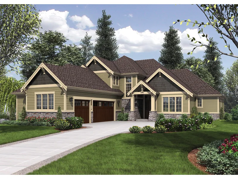 Country House Plan Front Photo 02 - Verbena Verbena Hill Craftsman Home | Contemporary Craftsman-Style Home Plans
