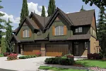 Craftsman House Plan Front of Home - Sutton Heights Duplex Home 011D-0425 - Shop House Plans and More