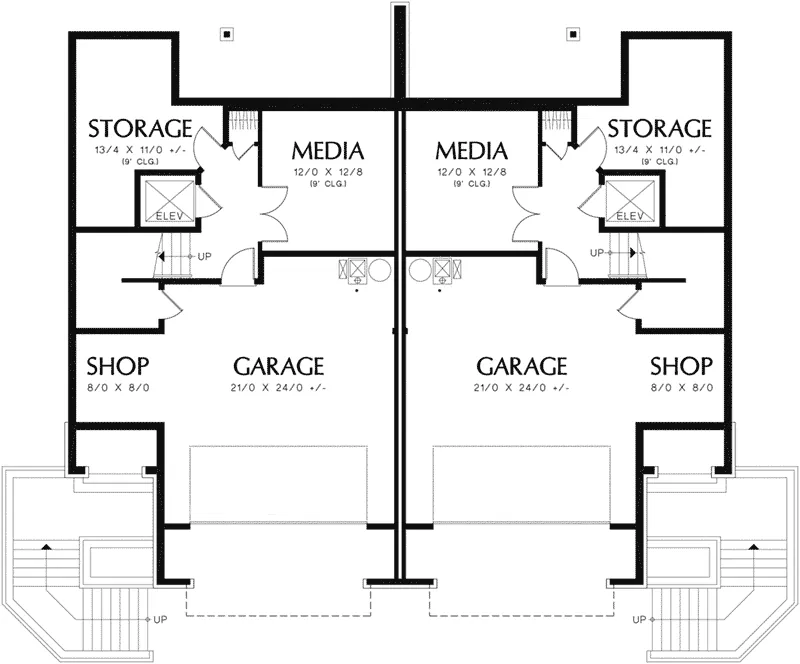 Vacation House Plan Lower Level Floor - 011D-0427 - Shop House Plans and More