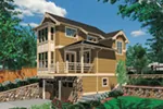 Rustic House Plan Front of Home - Daxton Sloping Lot Home 011D-0430 - Search House Plans and More